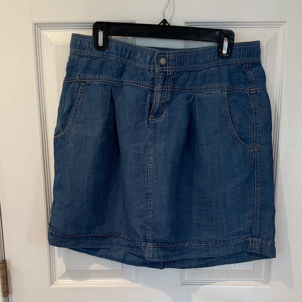 Athleta chambray blue Mini Skirt